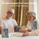 Ovutek Blood Pressure Monitors for Home Use: Large BP Cuff with 240 Memories for 2 Users, Upper Arm Blood Pressure Machine, Accurate BP Monitor with Batteries Type-C Cable