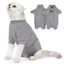 Harikaji
Cat Recovery Suit, After Surgery Wear for Abdominal Wounds Spay, Pet Cat Weaning Shedding Suit Onesie Jumpsuit Gray L