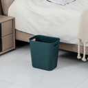 UUJOLY Plastic Small Trash Can Wastebasket, Garbage Container Basket for Bathrooms, Laundry Room, Kitchens, Offices, Kids Rooms, Dorms, 3.5 Gallon, Bluish Green, 2 Pack