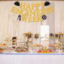 Happy Engineers Week Banner - Engineer Week Sign, Civil Engineer, Chemical Engineer, Engineer appreciation Party Decoration Gold Glitter