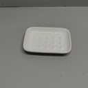 Soap Dish, Ceramic Soap Holder Shower Soap Dish for Bar Soap Sponge, Soap Saver Tray for Bathroom Kitchen Sink, White (Floating Point Design)