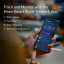 Moen Flo Smart Water Monitor and Automatic Shutoff Sensor, Wi-Fi Connected Water Leak Detector for 1-1/4-Inch Diameter Pipe, 900-002