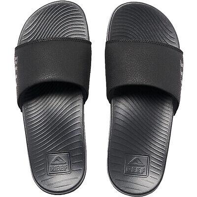 YReef Womens One Slide Beach Pool Flip Flop Thongs Sliders - Black 7