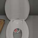 Little2Big Toilet Seat with Built-In Toddler Potty Training Seat, Slow Close, Easy to Install, Made in USA, ELONGATED, White