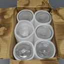 16oz Glass Juice & Water Bottles with Lids, 6-Pack Wide Mouth Borosilicate Glass Bottles Reusable, Leakproof & Dishwasher Safe, for Smoothies, Juicing, Protein Shakes & Shaker Bottles (500ml)