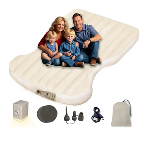 Air Mattress for Tesla Model Y Model 3 2017-2025, Self-Inflating 7" Thickened Camping Bed with Wireless Air Pump, Flocking Surface Portable Air Couch Mat, Model Y Accessories for Outdoor Camping