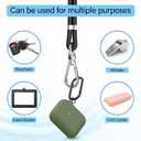 takyu Phone Lanyard, 2 Pack Adjustable Cell Phone Lanyard Crossbody Neck Strap & 2 Pack Phone Wrist Strap with 2 Pcs Tether Tabs Compatible for iPhone Android Smartphones-Black Grey