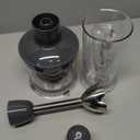 Mueller Multistick 5-in-1 Immersion Blender Handheld, 12 Speed Hand Mixer - Turbo Boost, Heaviest Duty Copper Motor, Titanium Blades Hand Blender, Milk Frother Wand, Whisk, Beaker, Chopper, Grey (Gray)