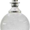 Amazing Gemstone Clear Quartz Crystal Ball Pendulum for Divination - Dowsing Pendulum Necklace with Chain and Quartz Bead for Reiki Healing and Crystal Grid Meditation