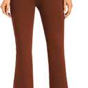 AFITNE Women's Yoga Pants Bootcut Workout Leggings Flare Casual Lounge Pants with Pockets High Waist and Tummy Control (Red, L)