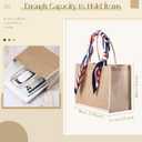 Reginary 16 Pcs Jute Tote Gift Bags Natural Burlap Grocery Shopping Bag Beach Tote with Handle for Bridesmaid Wedding Travel
