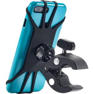 Upgraded 2025 Bicycle & Motorcycle Phone Mount - The Most Secure & Reliable Bike Phone Holder for iPhone, Samsung or Any Smartphone. Stress-Resistant & Highly Adjustable. x10 to Safeness & Comfort