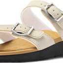 mysoft Women's Slide Sandals Adjustable Orthopedic Flip Flops Arch Support Comfortable Walking Summer Shoes 9 1/2
