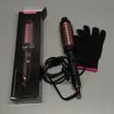 Thermal Hair Brush for Blowout Look, 1.5 Inch Heated Round Brush for Natural Curl, Ionic Curling Iron Brush with Dual Voltage, Volumizing Smoothing Hot Round Brush, Black 