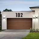 4 x 5" Aluminum House Numbers, Black Metal Address Door Numbers, Metal House Address Number for Outside, Modern Apartment Street Mailbox Number (2)