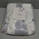 White and Blue Plaid Blackout Window Curtain Noise Reducing Buffalo Check Geometric Panel 84 Inches Long for Bedroom Grommet Top Rustic Farmhouse Room Darkening Drape, 50"x84", 2 Panels, Dusty Blue