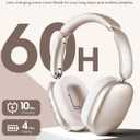Wentronic Y02 Active Noise Cancelling Headphones, Wireless Over-Ear Bluetooth 5.4 Headphones, Multiple Modes, 60H Playtime,Hi-Res Audio,Big Bass,Foldable Lightweight for Travel Home Office, Starlight