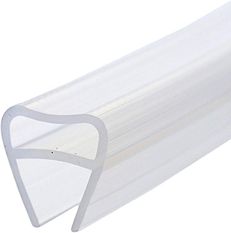 10 Ft Glass Door Seal Strip, Soft Shower Door Shower Silicone Seal Strip for 3/8 inch GlassU