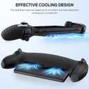 KINWIN 10 in 1 Accessories Bundle Compatible with PlayStation Portal, EVA Carrying Case for PS Portal with Silicone Protective Cover, 2 Pack Screen Protectors and 4 Thumb Grips for PS5 Portal Console (Black)