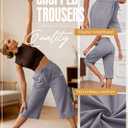 Neer 3 Pack Women's Capri Pants, Wide Leg Basic Sweatpants Lounge Loose Fit Casual Drawstring Yoga Capris with Pockets