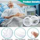 10 Pack 7Ft Adult Oxygen Nasal Cannula with 10 PCS Tube Connector, Soft Oxygen Tubing for Adult, Cannula Nasal Tubing with Soft Curved Nose Piece, High Flow Lightweight Tube