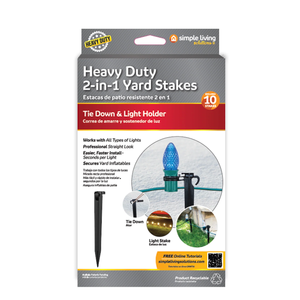 10 Ct. 2-In-1 Heavy Duty Yard Stakes - Style 717110, 2 Pack