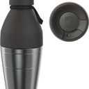 KeepCup Cup-to-Bottle Kit, 2 in 1 Reusable Water Bottle and Travel Mug, Insulated Stainless Steel Dual Opening with Leakproof Sipper Lid - 530ml Bottle to 12oz Cup - Nitro Black