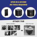 Portable Bathtub for Adults, Easy to Assemble Collapsible Bathtub 31.5"L x 26", Suitable for Travel, Camping and Outdoor Activities (Black, L)