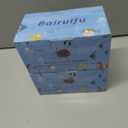 2 x Bairuifu Kids Swim Goggles Snorkel Mask, Latest 3-Window Lens Wide Vision, Crystal Clear, Swimming Goggles Soft Nose Cover (Light Blue Black)