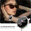 Screen Protector Case for Garmin vvoactive 5 Smartwatch, [4-Pack] Hard PC Bumper & Tempered Glass Film Replacement Accessories for Garmin vivoactive 5 (Black/Green/Navy Blue/Clear)