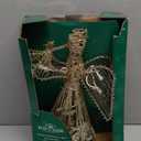 12-Inch 20 Light Incandescent Gold Glitter Angel Tree Topper