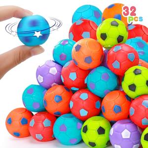 32PCS Fidget Spinner Soccer Balls Sports Valentine Party Favors Bulk for Kids 4-8 8-12 Birthday Goodie Treat Bag Stuffers Classroom Treasure Toys Carnival Prizes Pinata Fillers Mini Return Gifts