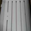 Bathroom Storage Cabinet, 4-Tier White Floor Cabinet Freestanding Organizer with Door for Living Room Kitchen Small Space