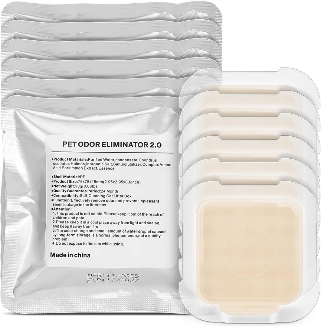 6 Pack N50-2.0 Odor Eliminator Compatible with PuraMax Self-Cleaning Cat Litter Box, Cat Toilet Odor Control for PuraMax Automatic Litter Box