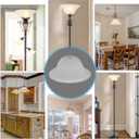 Giluta Small Floor Lamp Glass Shade Replacement Globe -Fitting Opening 1.625" Modern Alabaster Style Light Fixture Shade, Height: 4.13 inch, Width: 9.45 inch. Lipless