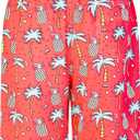 FT FENTENG Mens Swim Trunks Quick Dry Board Shorts with Mesh Lining, Breathable Surf Beach Shorts Swimwear Bathing Suits (Red, L)