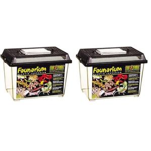 Exo Terra Faunarium, Plastic Reptile Terrarium, Small, PT2255 (Pack of 2)