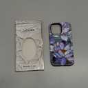 ZADORN for iPhone 14 Pro Max Case Cute - Wireless Charging Compatible - Dual-Layer Soft Silicone + Hard Shell - Trendy Floral Design - Glossy Phone Cover for Women - Blooming Purple Lotus
