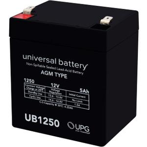 Universal UB1250 D5741 SLA Battery 12V/ 5AH .187 Tt