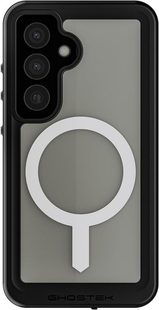 Ghostek Nautical Slim Galaxy S25 Waterproof Case Rugged with Screen Protector, Camera Lens Cover and Magnetic MagSafe Compatible with Samsung S25 2025 (6.2") (Clear)