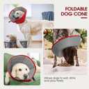 Dog Cone Collar After Surgery for Medium Dogs, Adjustable Soft Recovery Cone for Dogs to Stop Licking Biting, Comfortable Pet Elizabethan Alternative for Wound Healing