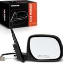 A-Premium Passenger Side Power Door Mirror - Compatible with Toyota RAV4 2009 2010 2011 2012 - Heated Manual Folding Black w/Turn Signal Outside Rear View Mirror