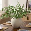 Waipfaru 5PCS Greenery Stems for Vases, 32.7 inch Artificial Eucalyptus Green Fake Leaves Branches, Faux Olive Silk Plants for Centerpieces Vase Filler Home Kitchen Pottery Barn Decor