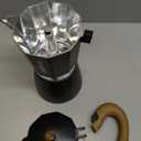 Mongdio Stovetop Espresso Maker Moka Pot, Cuban Coffee Maker Stove top coffee maker Moka Italian Espresso Greca Coffee Maker Brewer Percolator, 9 Espresso Cups, 15 oz  Black