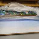 Extra Large Blue Floral Wall Art Framed Artwork for Living Room Bedroom Bathroom Blue Flowers Bloom Painting by The Seaside 24x36 Inches Set of 3