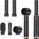 5 in 1 Hair Styler Curler & Air Dryer Brush, Low-Speed Negative Ionic Air Styler Drying, Multi Hair Styler, Professional Blow Dryer Brush for Curling Volumizing Straightening Styling (Black)