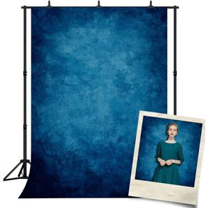 Abstract Blue School Photo Backdrop for Pictures Portrait Solid Color Backdrop Graduation Photoshoot Baby Shower Party Banner Decoration Photography Vinyl Photo Background PGT030A 5x7ft