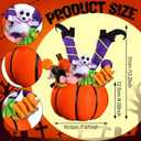 Geelin Halloween Table Centerpieces 12.2" x 7.6" Halloween Pumpkin Tabletop Decorations Artificial Pumpkins Flowers Ghost Candy Witch Decor for Table Home Kitchen Indoor Party Supply