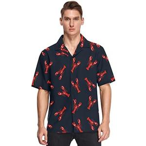 Fisyme Hawaiian Shirt for Men Loose-Fit Short Sleeve Button Down Beach Casual Shirts M