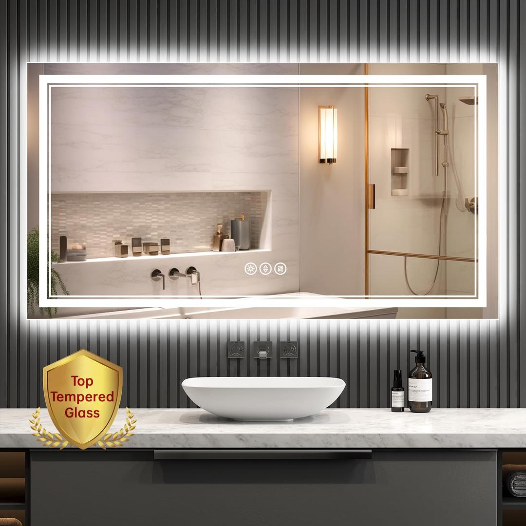 LED WALL MIRROR Defogger Code: NL-11-9035 Size 900*350mm
